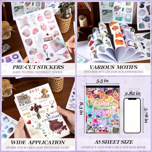 Stickers Book for Scrapbook Supplies,1400+ Aesthetic Stickers for Adults - Image 5