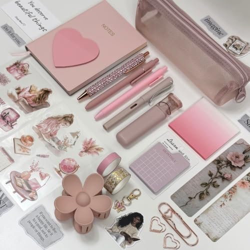 Premium Aesthetic Stationery Gift Set – 22PCS Journal Box (Blush Pink) - Image 2