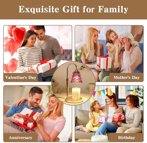 GEEZO Fragrance Candle Warmer Lamp，Electric Candle Warmer with Timer & Dimmer，Mom Christmas Birthday Gifts for Women, House Warming Gifts New Home Bedroom Decor - Image 6