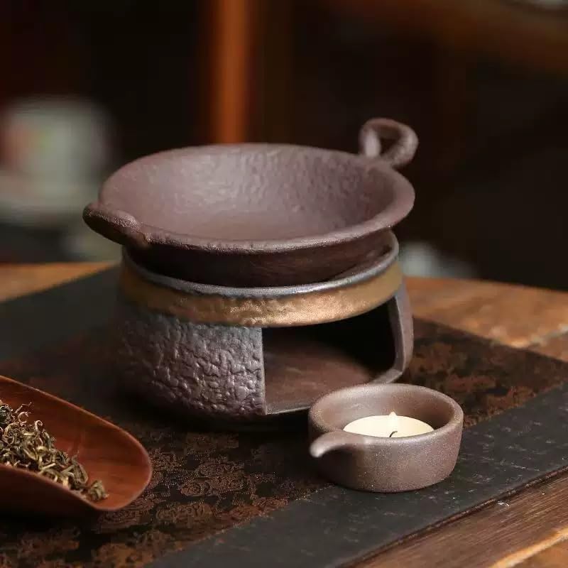 Ceramic Aromatherapy Burner — Candle Warmer for Herb, Natural Oil Fragrance Diffuser & Teapot Warmer, for Home Fragrance, Meditation, and Relaxation (E8-Little Cat Pattern Stove) - Image 7