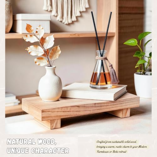 Brown Wood Tray 8.6x3.6,Farmhouse/Boho Home Decor for Kitchen,Bathroom - Image 6