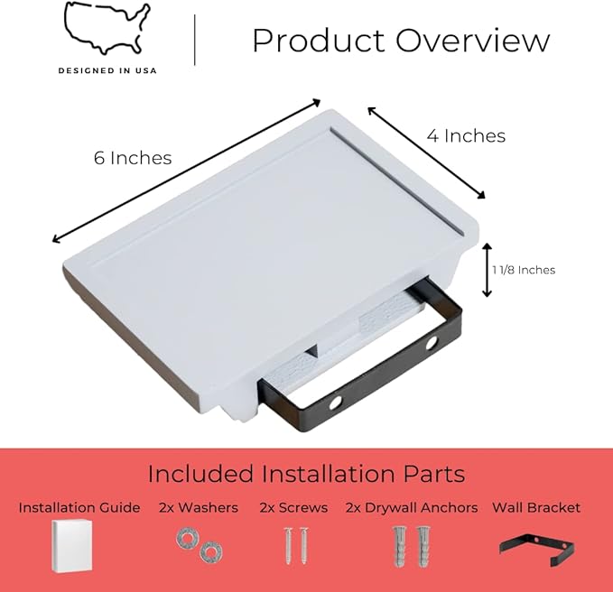 Small Wall Shelf | 6 in x 4 in | Decorative Mini Shelves| Wall Mounted Small Corner Shelf for Bathroom, Living Room, Kitchen, Bedroom, and Office