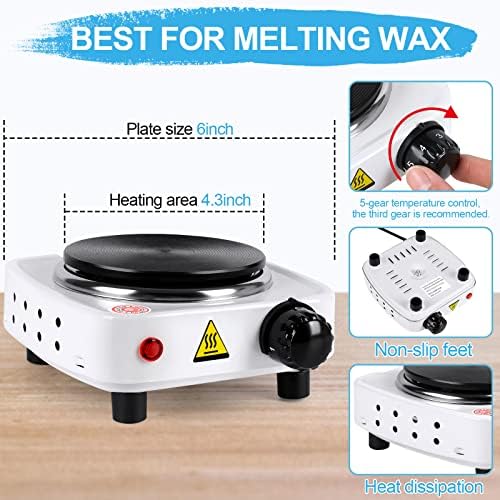 DINGPAI Hot Plate for Candle Making, White Color Electric Hot Plate - Image 4