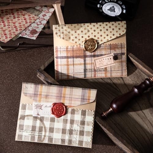 Alideco 180pcs Vintage Textured stripes and plaid Scrapbooking Paper for Adults Journaling Supplies, Decorative Paper for Junk Journals (shiguangzhiwen) - Image 4