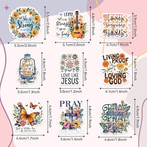 100 Pcs Christian Faith Stickers - Image 3