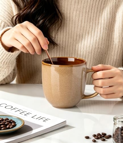 LERATIO Ceramic Coffee Mugs Set of 6,12oz Handmade Coffee Mugs Set - Image 5