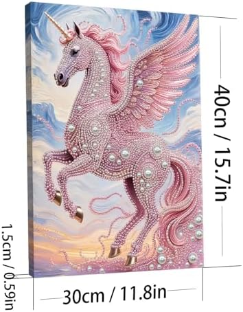 LQCrafK DIY Pearl Art Painting Handcraft Kit for Adults Beginners, Creative Design, Healing Stress-Relieving Home Wall Decoration, with Framed Painting and Tools-Pink Horse-1 - Image 7