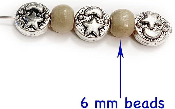 Tibetan Silver Spacer Beads for Jewelry Making - Flat Beads for Necklace, Earring & Bracelet Making Kit - Bulk 69pcs Silver Jewelry Set 9mm