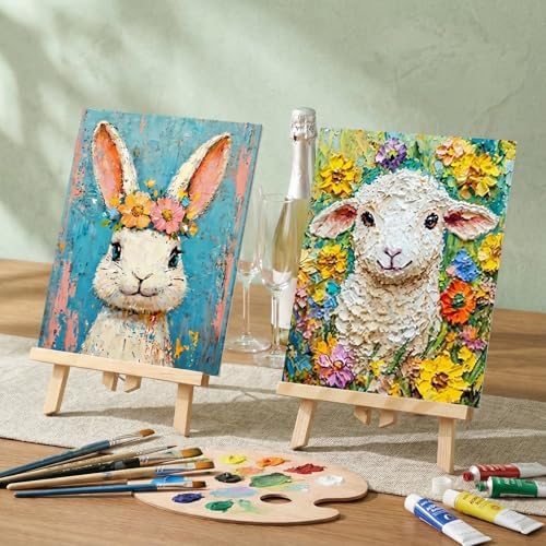 Sherr 12 Pcs Pre Drawn Canvas for Adults,Cute Animals,8 x 10 Inch - Image 2