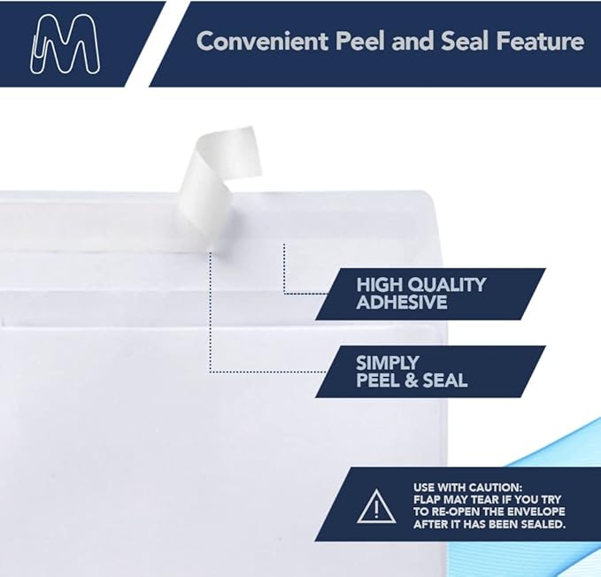 MOS A7 Envelopes 5.25 x 7.25 Inch 500 Pack — White Self-Seal Heavyweight Invitation Envelopes for Weddings, Greeting Cards, Photos, Thank You Cards, Business Mailings