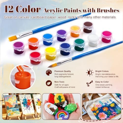108 Pack 8"x10" Canvas and Easel Set,Art Supplies Bulk - Image 5