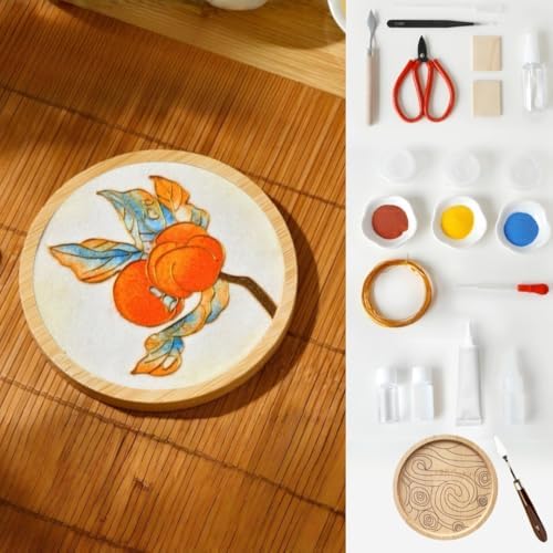 DIY Coaster Craft Kits, Cloisonne Filigree Enamel Art Painting Crafts Coasters Starter Kit, DIY Craft Coasters Supplies for Adults, Hobby for Adults Women Elderly, Handmade Home Decor Gifts by Unknown