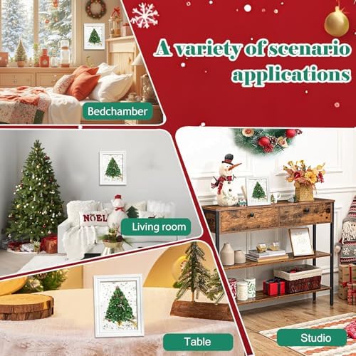 CIYOJA Sea Glass Christmas Tree Craft Kit for Adults: Resin & Mosaic Art Kit with Frame Sea Crushed Glass, Holiday Resin Kit for Handmade Christmas Decorations & Gifts, Beginner-Friendly Home Décor - Image 3