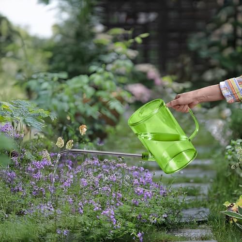 Plastic Watering Can - Small with Long Spout - 1/4 Gallon - 32 Oz - Green - Image 5