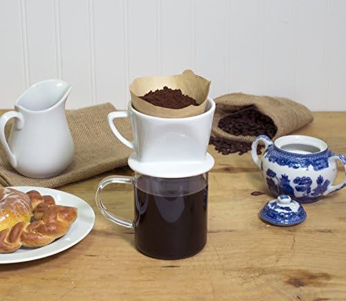 Fino Coffee Filter Cone, Fine White Porcelain, Number 1-Size, Brews 1-2 Servings - Image 4