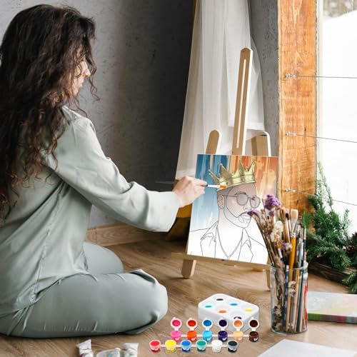 Dinifee 6 Pack Pre Drawn Canvas Painting Kit 8x10 Stretched,Couple - Image 5
