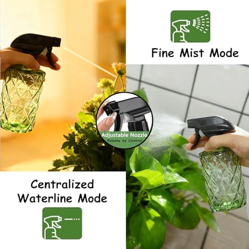YYTSGG Green Glass Plant Mister Bottle, 12oz Refillable - Image 5