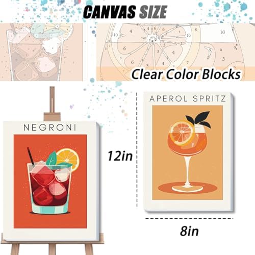 4 Pack Small Framed Paint by Numbers Kit for Adults Beginner 8x12 Inch - Image 5