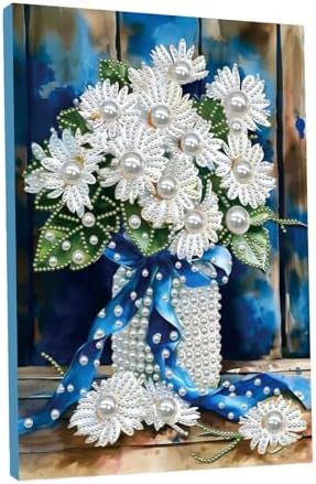 DIY Pearl Painting with Frame, Creative Design, Handmade Stress-Relieving Home Wall Decoration, Includes Frame and Tools-Bouquet by Unknown