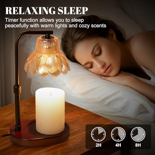 Candle Warmer Lamp with Timer and Dimmer-Candle Warming Lamp for House Warming Gifts,Brithday Gifts for Women Mom,Adjustable Height for Wax Warmer Lamp,Home Decor - Image 5