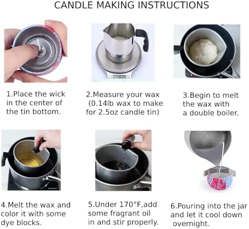 SUPERSUN Candles Making Kit for Adult - Christmas DIY Gift for Beginner, Includes Beeswax, Essential Oils, Dyes, and More DIY Candle Making Supplies, Crafts for Adults - Image 5