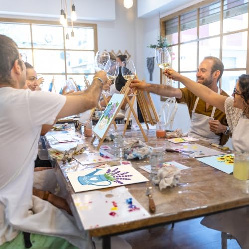 8 Pack Pre Drawn Canvas Painting Kits for Adults Sip and Paint Kit - Image 4