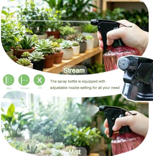 OFFIDIX Glass Plant Mister 13.5 oz Fine Mist Plant Spray Bottle Amaranth - Image 3