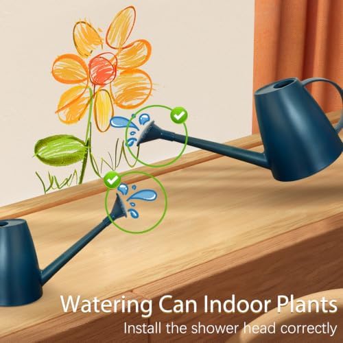 60 oz Watering Can, Small Watering Can for Indoor Plants with Long Spout - Image 6
