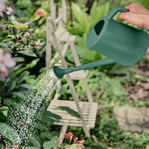 ZXJ Plant Watering Can - for Indoor and Outdoor Home Garden Plants - with Long Spout - Blackish Green - 1/2 Gallon - Image 7