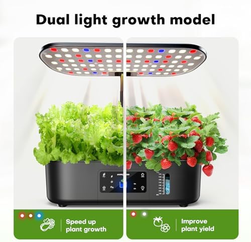 Ahopegarden Hydroponics Growing System Kit: 12 Pods with LCD Control Panel - Image 3