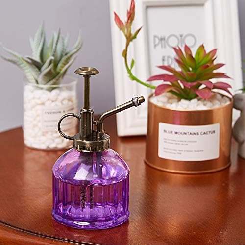 Glass Plant Mister Spray Bottle for Inside Vintage Leak Proof Purple 6.7oz - Image 5