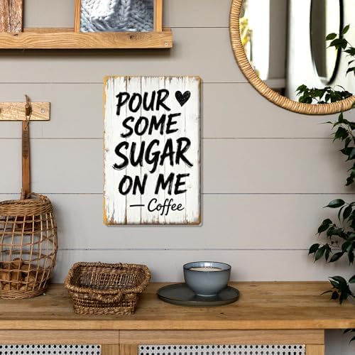 Coffee Metal Tin, Pour Somme Sugar On Me Coffee Sign - Image 6