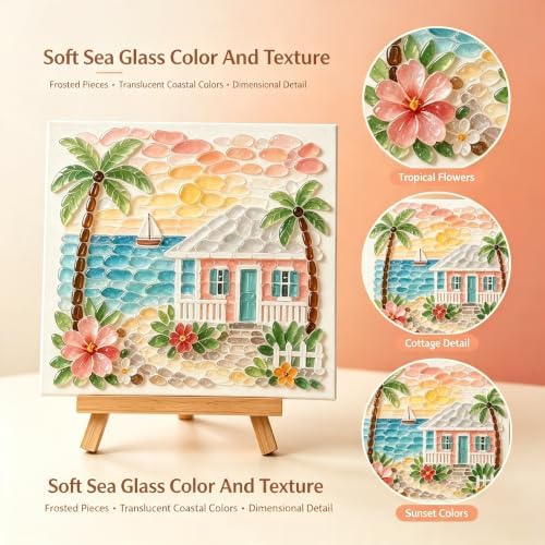 Timeless American Destinations Sea Glass Art Kit 5D Craft Mosaic (Style5) - Image 3