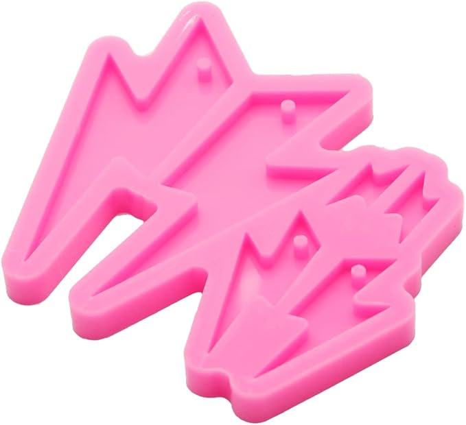 103Pcs Lightning Shape Resin Earring Mold Silicone Resin Jewelry Molds 3 Pair Epoxy Resin Casting Molds for Women Earring Crafts Including 100 Earring Accessories DIY Necklace Pendant