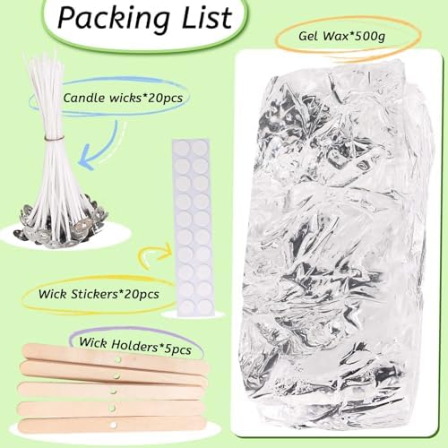 Clear Wax for Candle Making-DIY Aromatherapy Candle Making Gel raw Materials, can add Dried Flowers/Fragrance, smokeless Safe Candle Materials, Birthday Christmas Gift Decoration (Transparently) - Image 5