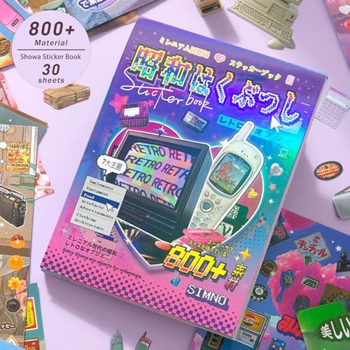 800+ Japanese Sticker Book - Vintage Aesthetic Stickers for Journaling, Scrapbooking | Glossy, Matte, Frosted Textures | Adult Craft Gift-Prayer Board Supplies-Vision Board Supplies - Image 2