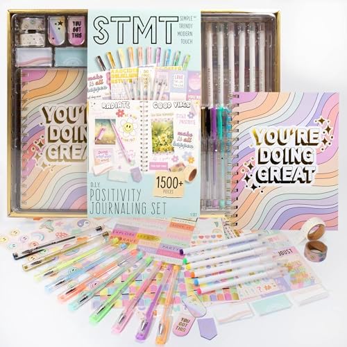 STMT Positivity Journaling Set, Includes Over 1500 Supplies, Self Care, Guided, Daily Journal, Great Gifts by Unknown