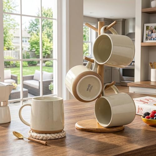 GBhome Ceramic Coffee Mugs Set of 4, 16oz Handmade Coffee Mugs - Image 6