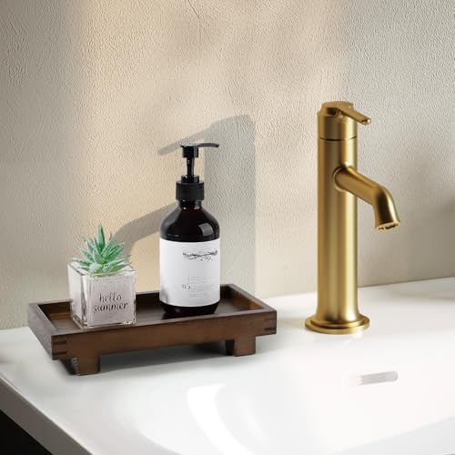 Bathroom Counter Tray Wooden Riser Display Kitchen Soap Holder, Walnut - Image 6