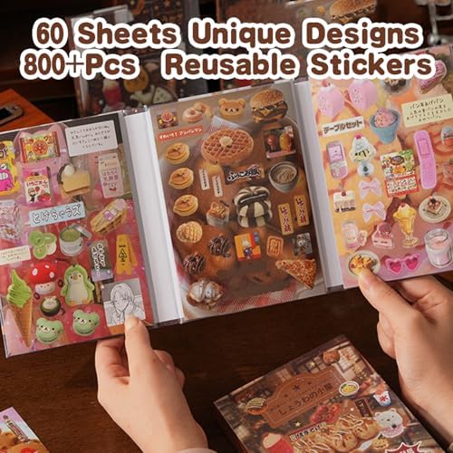 Japanese Sticker Book, Heisei Retro Cute Korean Stickers, 800PCS+ - Image 6