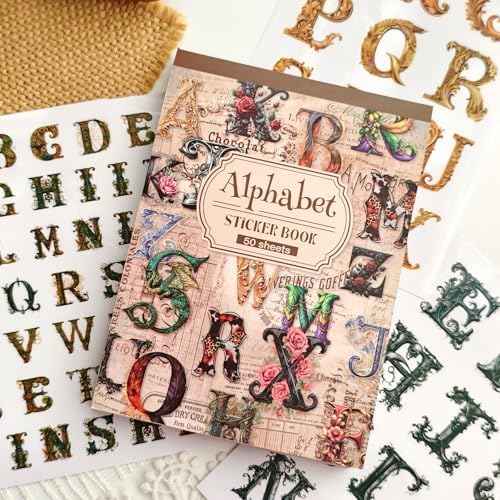 Alphabet & Number Stickers, 50 Sheets Vinyl Letters for DIY Crafts by JUNKJWBZ%7CPeelStickInspir