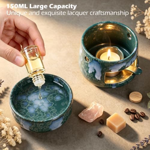 Bighan Tea Light Candle Holder Ceramic Oil Burner Tealight Wax Warmer - Image 3