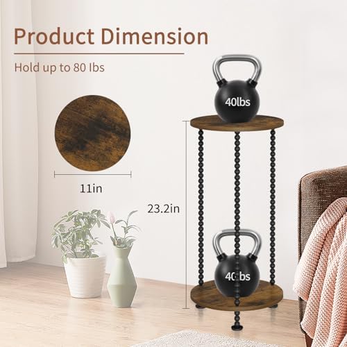 YINMIT 2 Tier Plant Stand Indoor, Small Corner Plant Stand, 23.2" Tall - Image 3