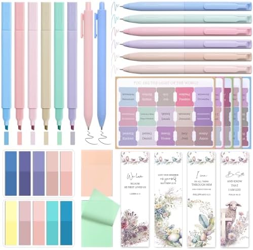 XKDOUS Bible Study Supplies, Bible Journaling Kit with Highlighters, Color by XKDOUS
