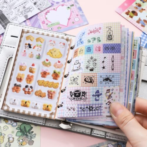 Japanese Sticker Book for Scrapbooking,Kawaii Pets Stickers for Journaling - Image 4