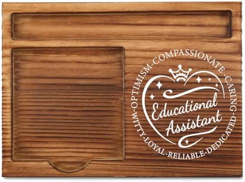 THRXOBN Desk Organizer for Educational Assistants & Teachers - Natural Wood with Slots for Notes, Pens, and Small Office Supplies – Practical & Elegant Workspace Solution,WSH9 by THRXOBN