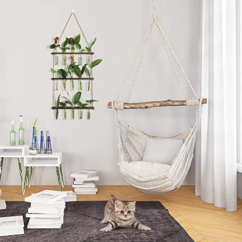 YIBOT Plant Propagation Stations with Wooden Stand 15 Glass Test Tubes Vase - Image 5