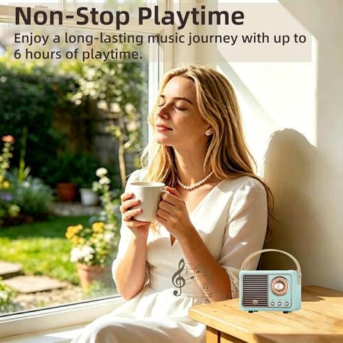 Baolira Retro Bluetooth Speaker, Vintage Decor, Gifts for Teen Girls Women - Image 4
