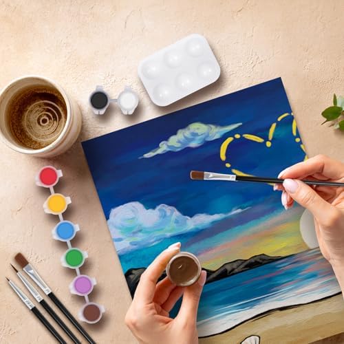 VOCHIC Sip and Paint Kit for Adults Couples Pre Drawn Canvas to Paint - Image 7