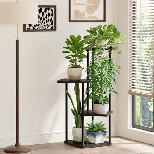 Bamworld Small Plant Stand Indoor 4 Tier Corner Plant Shelf - Image 3